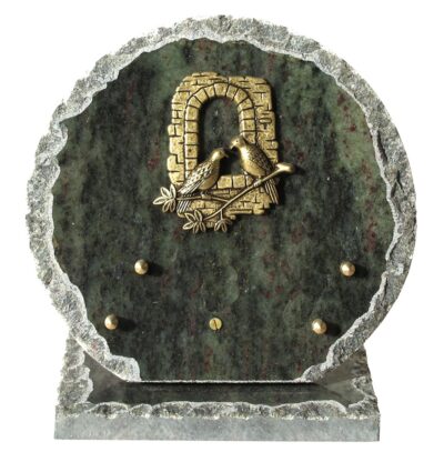 plaque cimetiere granit fenetre en bronze