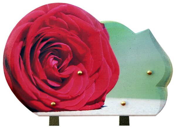 plaque funeraire impression numerique rose