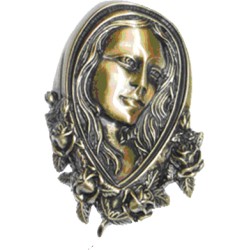 bronze funeraire vierge marie