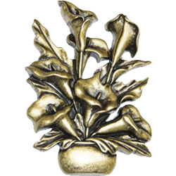 bronze funeraire bouquet arum