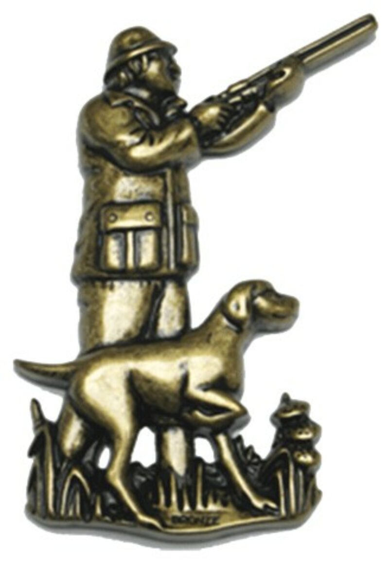 Bronze chasseur et chien