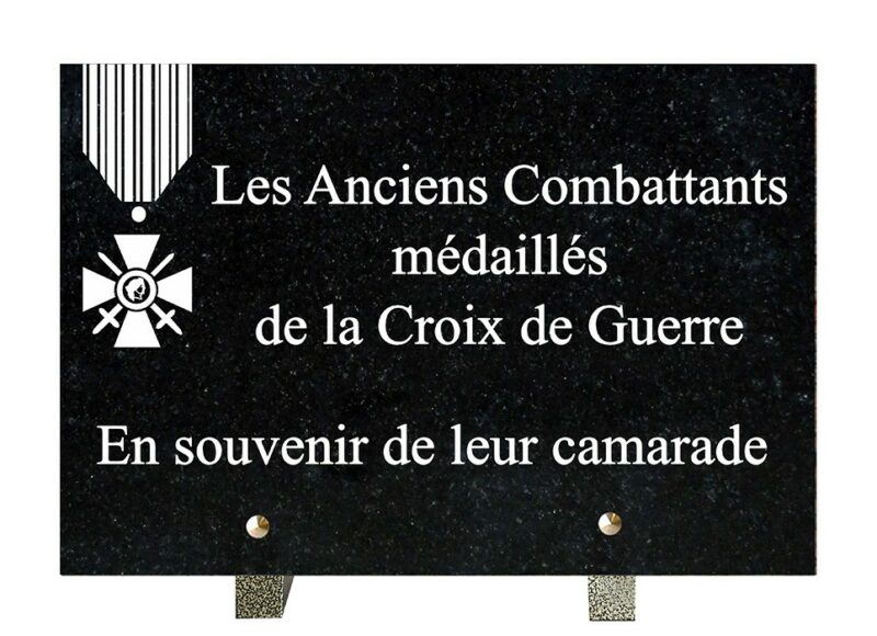 Plaque commémorative Anciens combattants