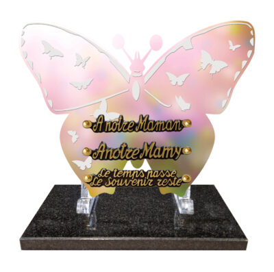plaque funeraire papillon