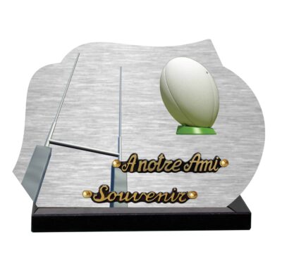 plaque funéraire le rugby