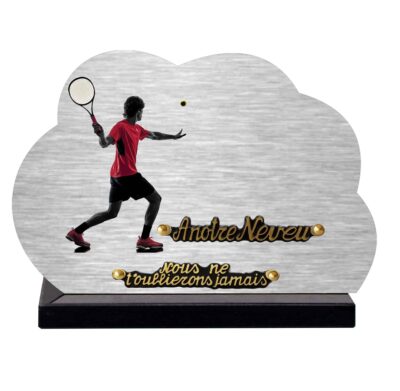 plaque funéraire tennisman