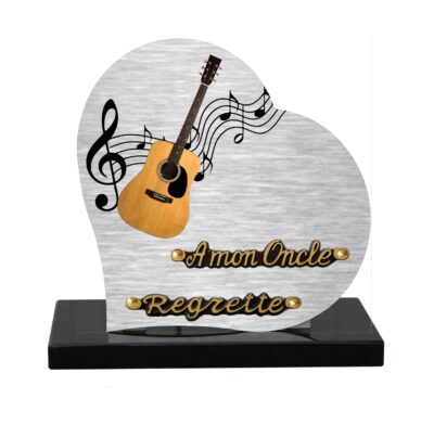 plaque funéraire guitare