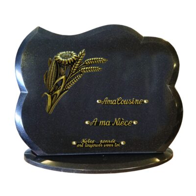 plaque funéraire thème campagne
