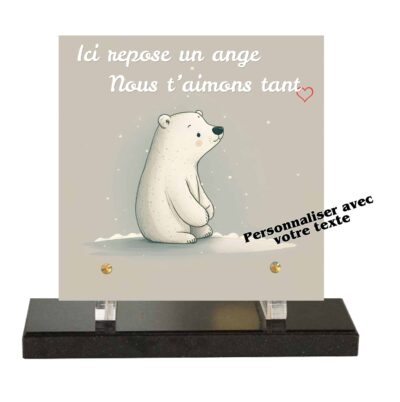 plaquel bel ourson blanc