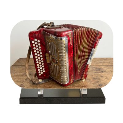 plaque funéraire altuglass en accordéon rouge
