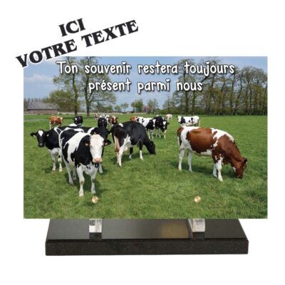 plaque funéraire vaches