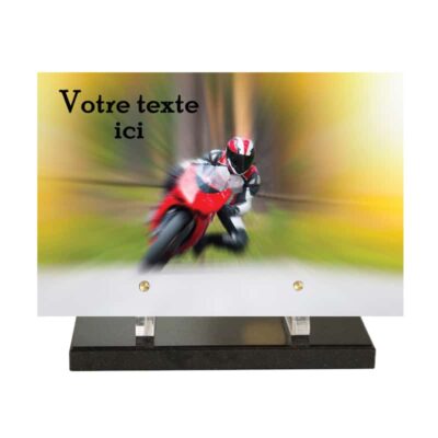 plaque funéraire moto