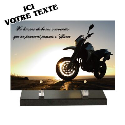 plaque funéraire moto