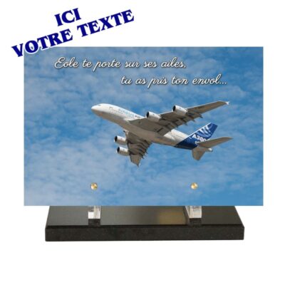plaque funéraire avion de ligne